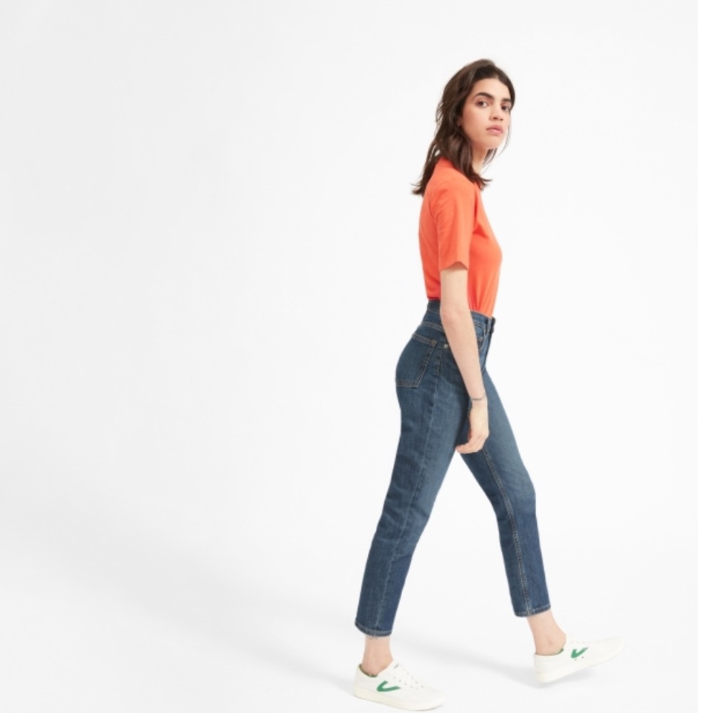 EVERLANE High Rise Straight Jeans, Size 25 Ankle